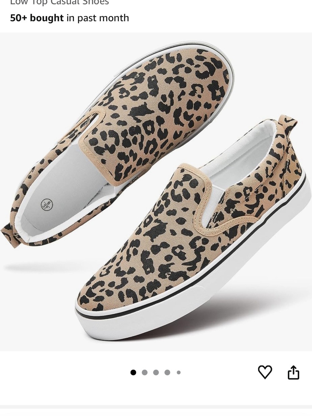 Amazon Leopard-Print Slip-On Sneakers in Beige and Black